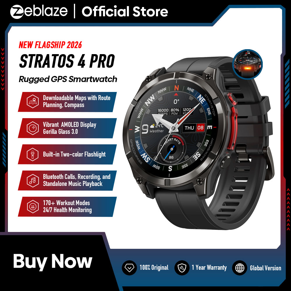 Hybrid Smartwatch - Nieuwe Zeblaze Stratos 4 PRO AMOLED