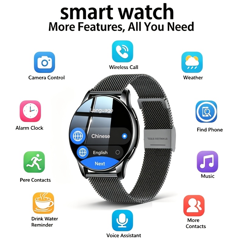 Couple Watches Smartwatch - Nieuwe grote scherm ronde sport smartwatch