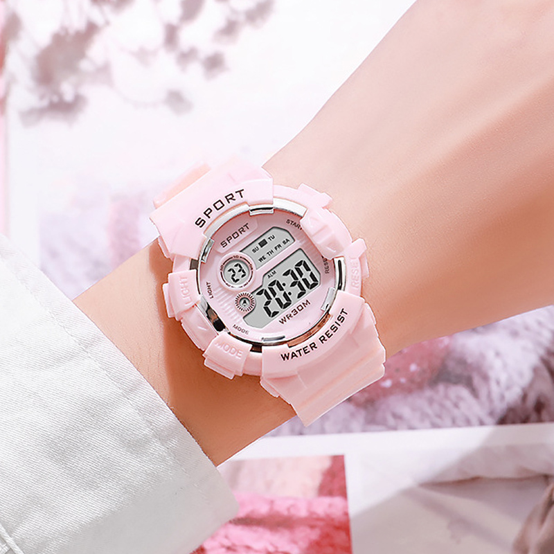 Smartwatch Digital Watches For Kid Girl - Mode kinderhorloges Lichtgevend waterdicht sport digitaal