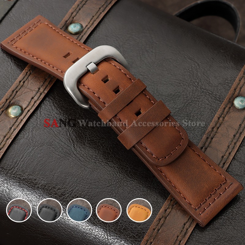 Seiko Watches Smartwatch - 28mm Vintage lederen horlogeband kalfsleer horloges