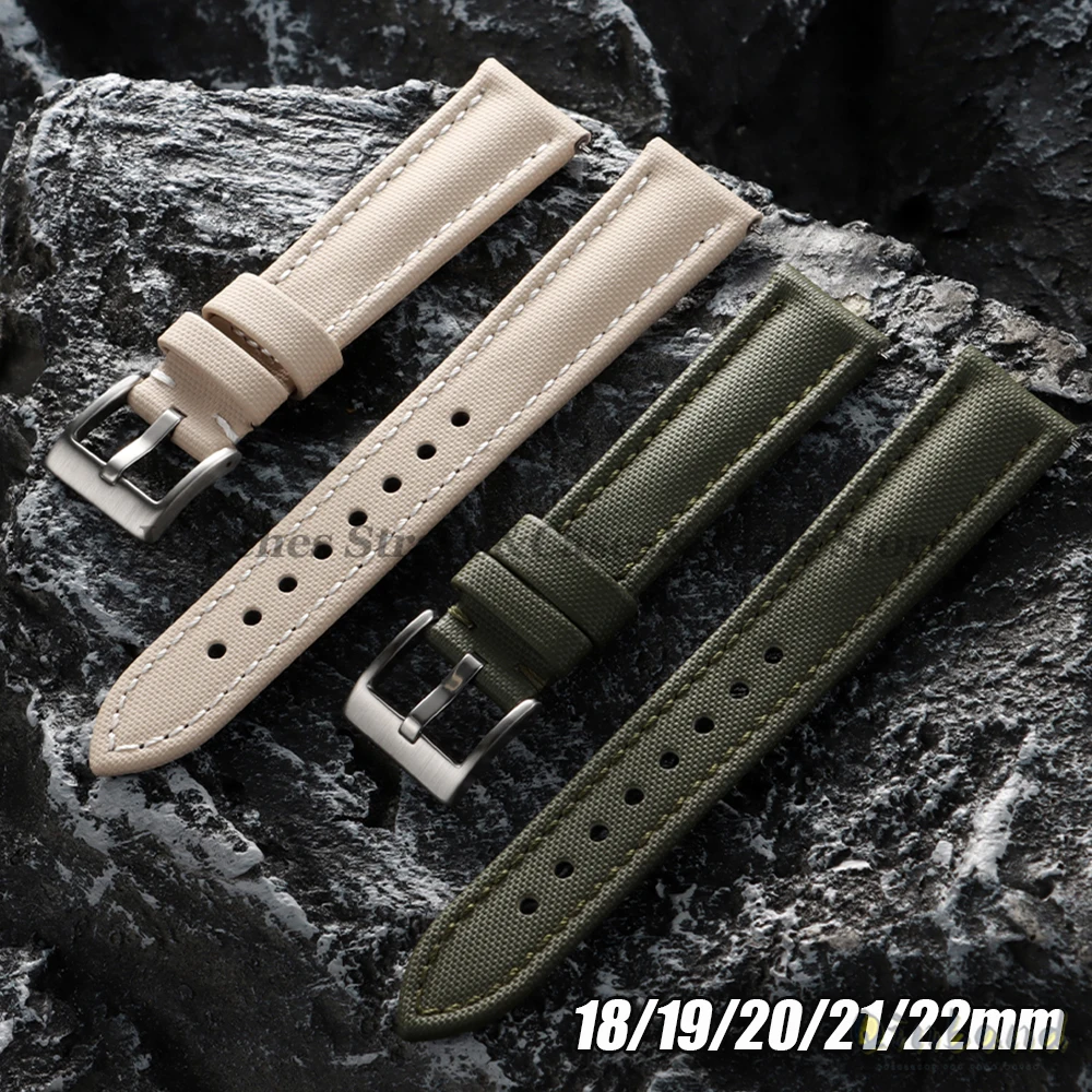 Seiko Watches Smartwatch - Quick Release Zeildoek Horlogebanden 18/19/20/21/22mm voor