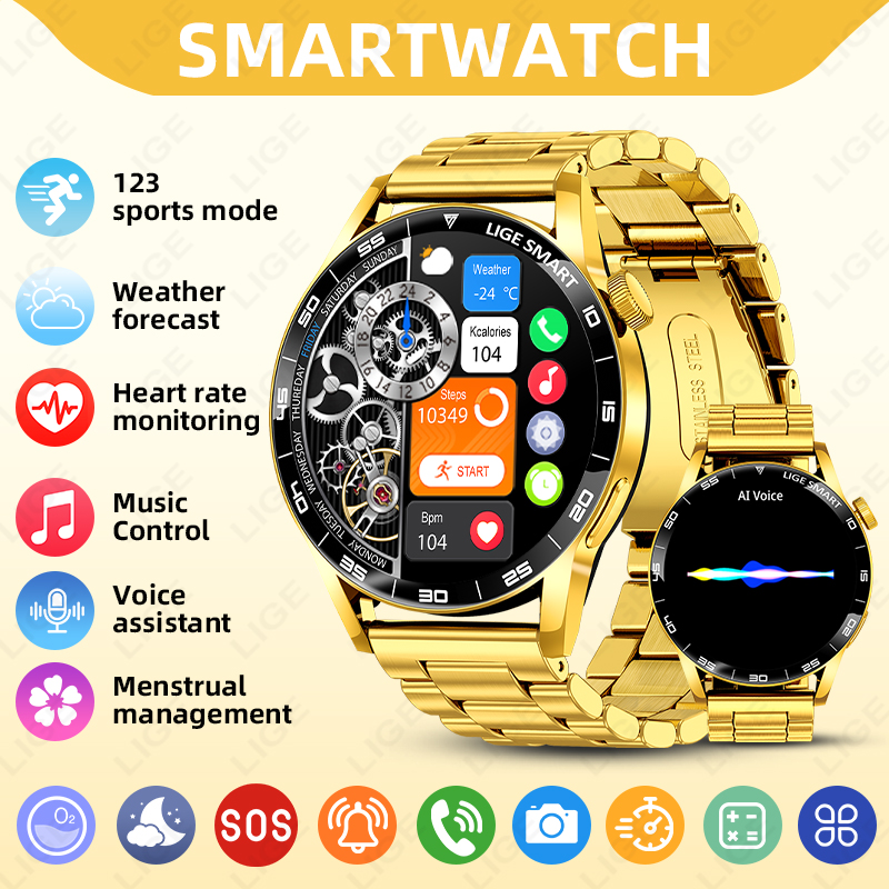 Smartwatch Luxury Watches For Women - LUIK Luxe Smart Horloge Voor Man