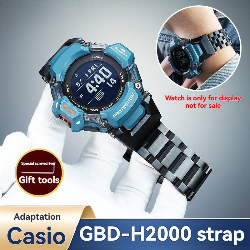 Casio Watches Smartwatch - voor Casio G-Shock GBD-H2000 roestvrijstalen horlogeband