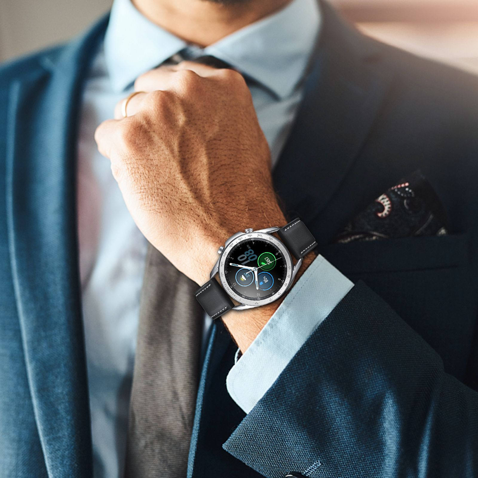 Smartwatch Ring Watches - Aluminiumlegering horlogeframe bezelring beschermhoes voor smartwatch,