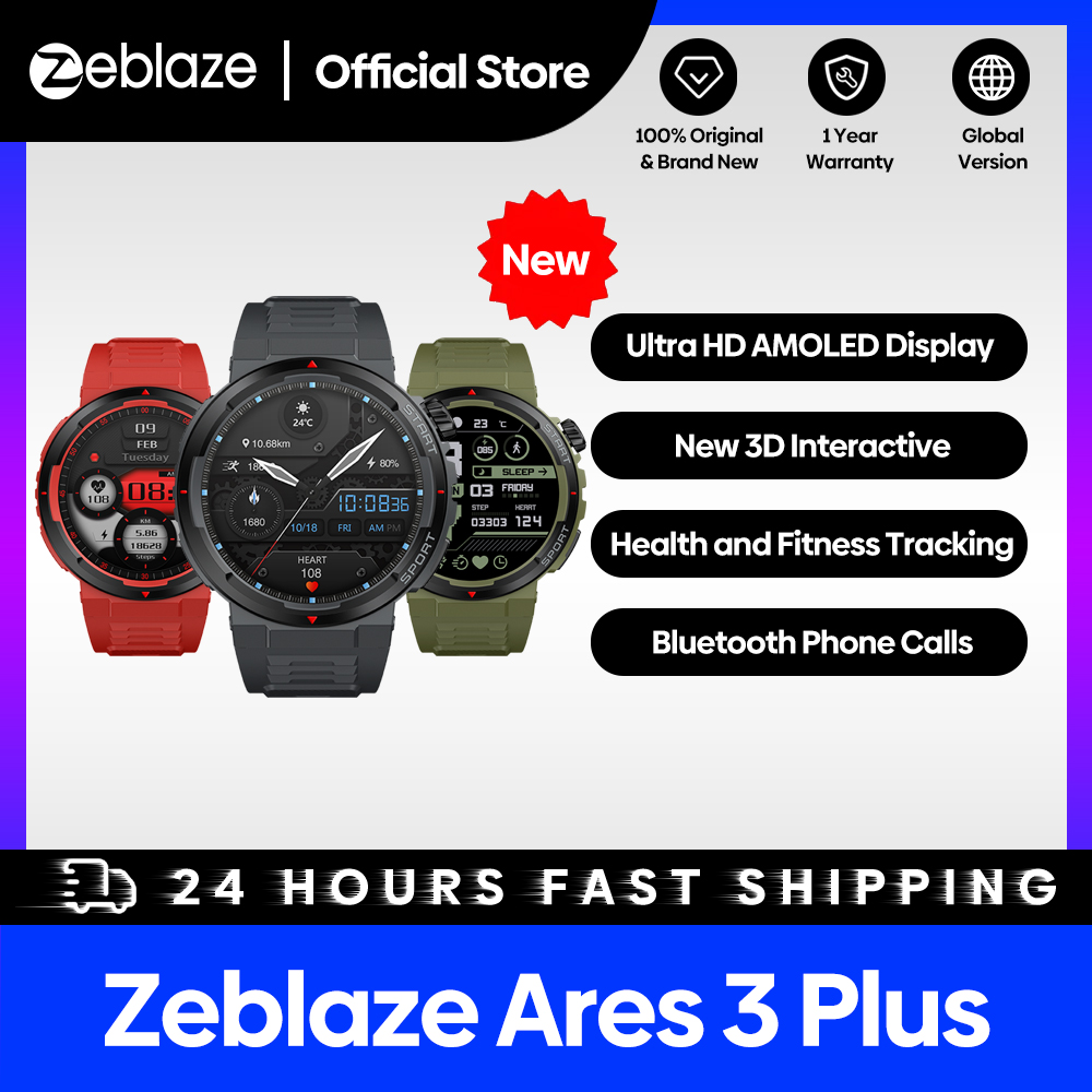Hybrid Smartwatch - Nieuwe Zeblaze Ares 3 Plus 1.43