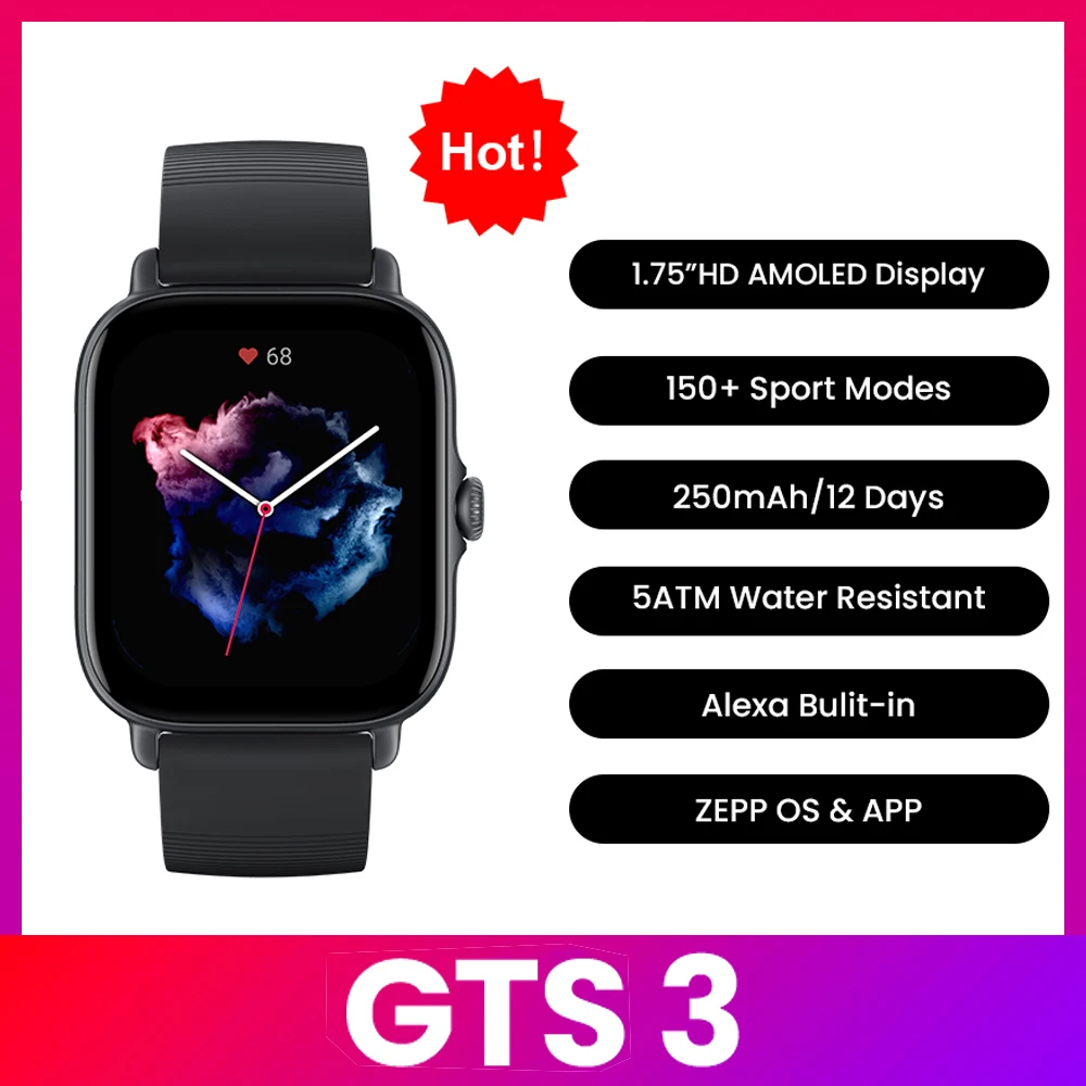 Smartwatch Timex Watches For Men - Amazfit GTS 3 Smartwatch 5ATM Waterdicht