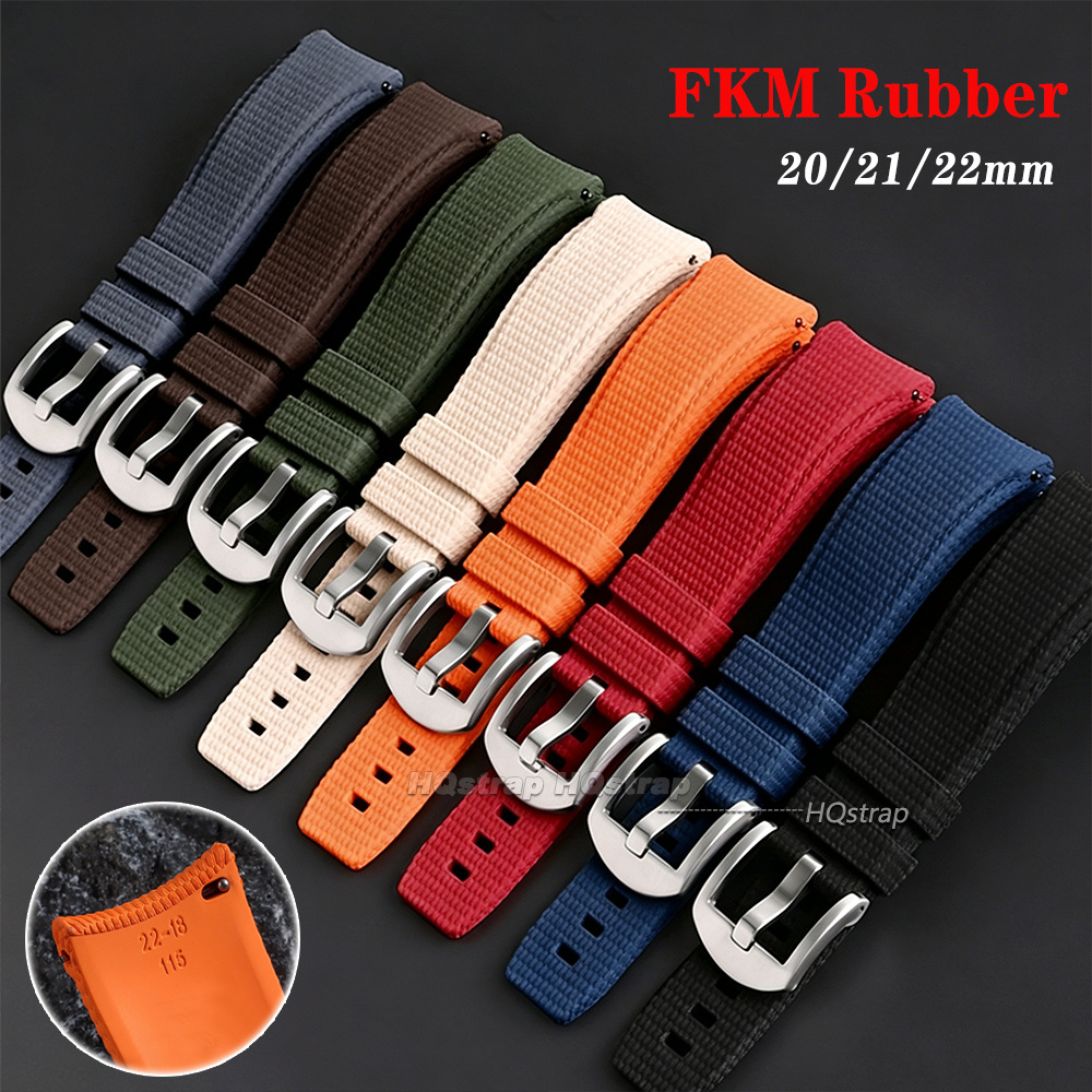 Watches Rolex Smartwatch - FKM Rubber horlogeband 20mm 21mm 22mm