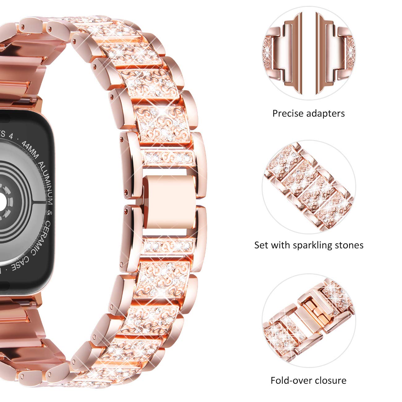 Hoes + Bling Band Voor Apple W - Smartwatch Luxury Watches For Women recensie en prijs