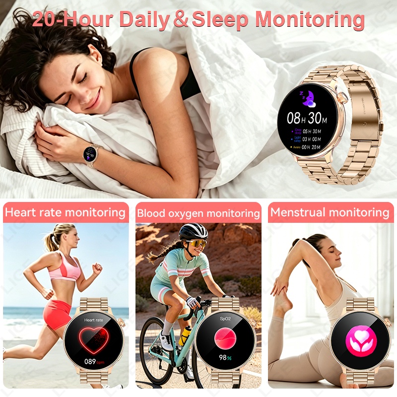 LIGE Luxe Dames Smartwatch 1.2 - Smartwatch Luxury Watches For Women recensie en prijs