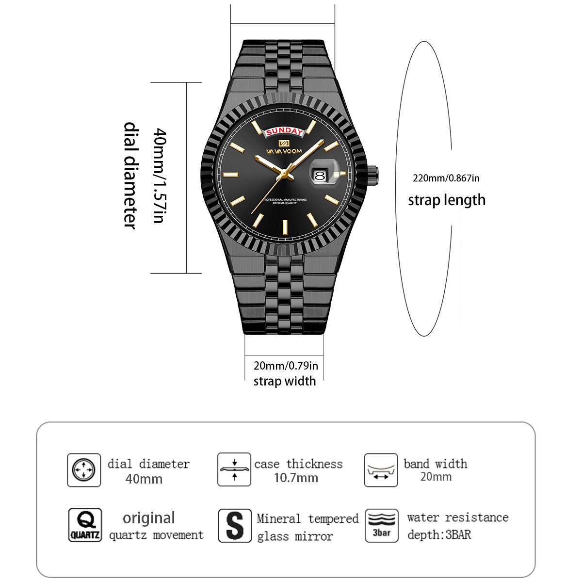 Heren quartzhorloge Pilot-seri - Smartwatch Ring Watches recensie en prijs