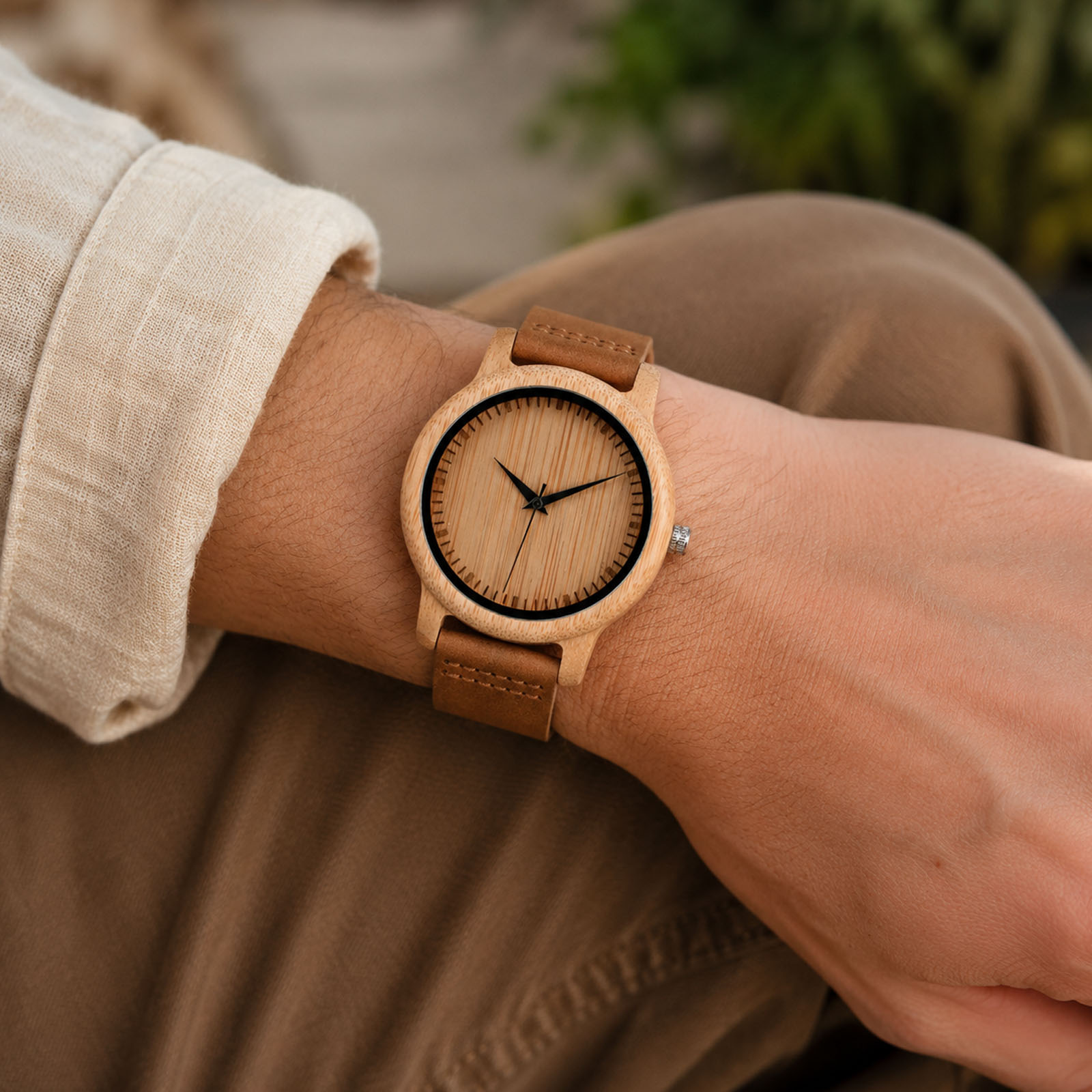 Hoge kwaliteit horloge bamboe  - Couple Watches Smartwatch recensie en prijs