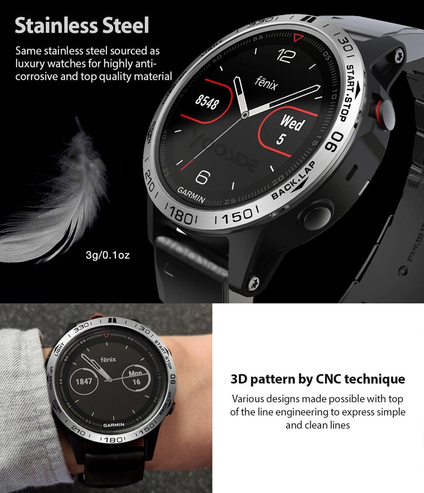 Bezel voor Garmin Fenix 7 7X6  - Smartwatch Ring Watches recensie en prijs