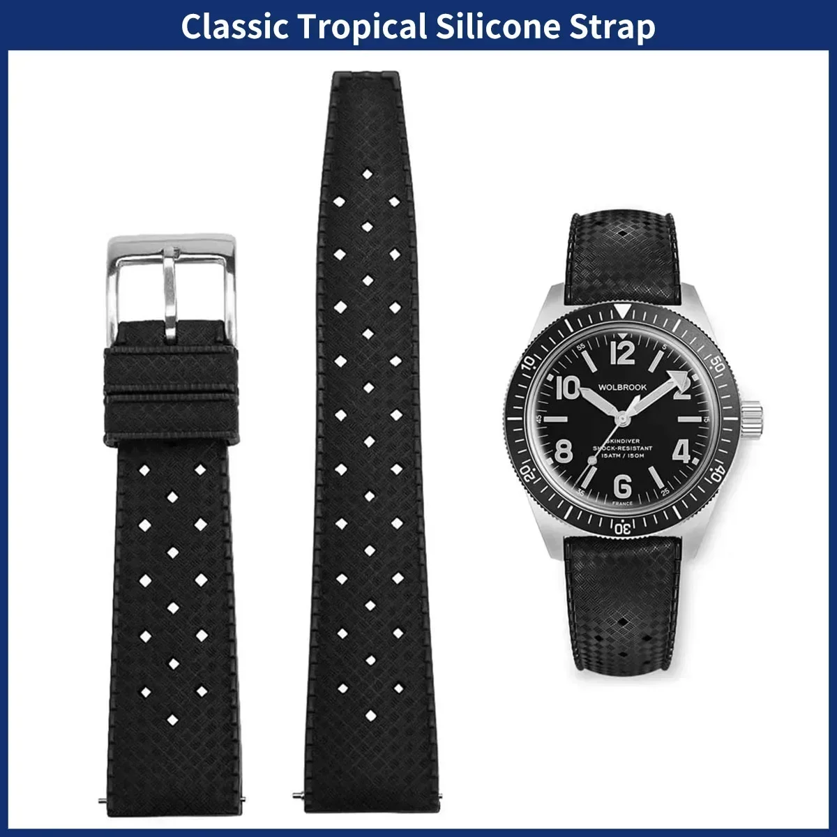 FKM horlogeband 20mm 22mm Trop - Watches Rolex Smartwatch recensie en prijs