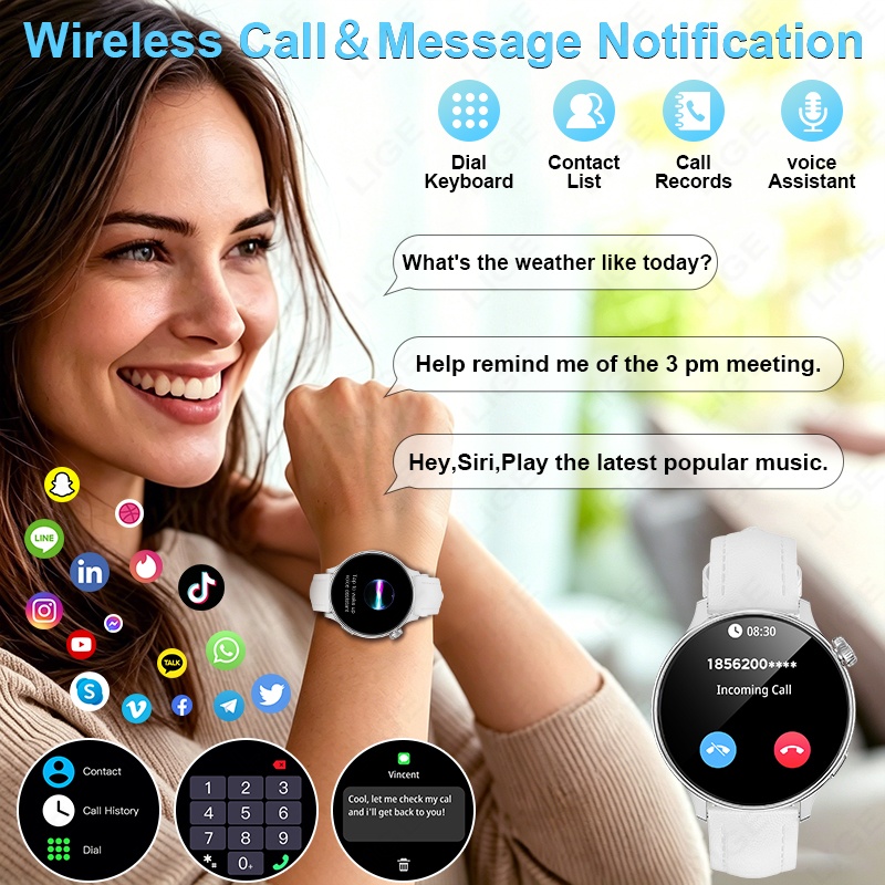 LIGE Luxe Smartwatches voor da - Smartwatch Luxury Watches For Women recensie en prijs