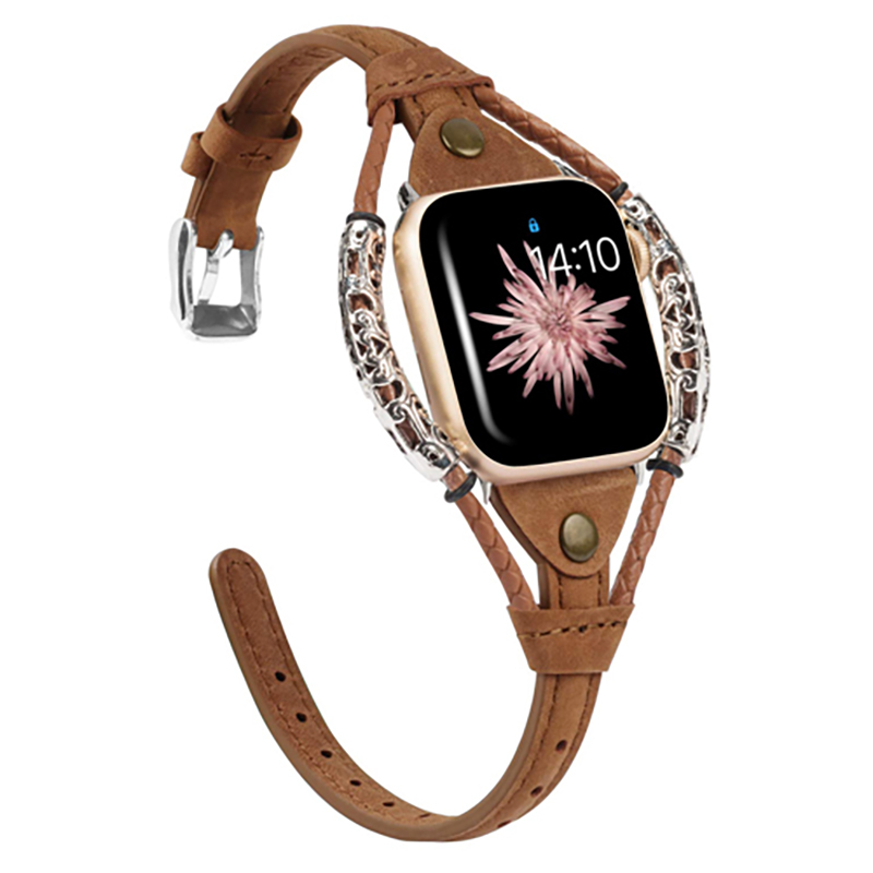 Echt Lederen Band Voor Apple H - Smartwatch Luxury Watches For Women recensie en prijs