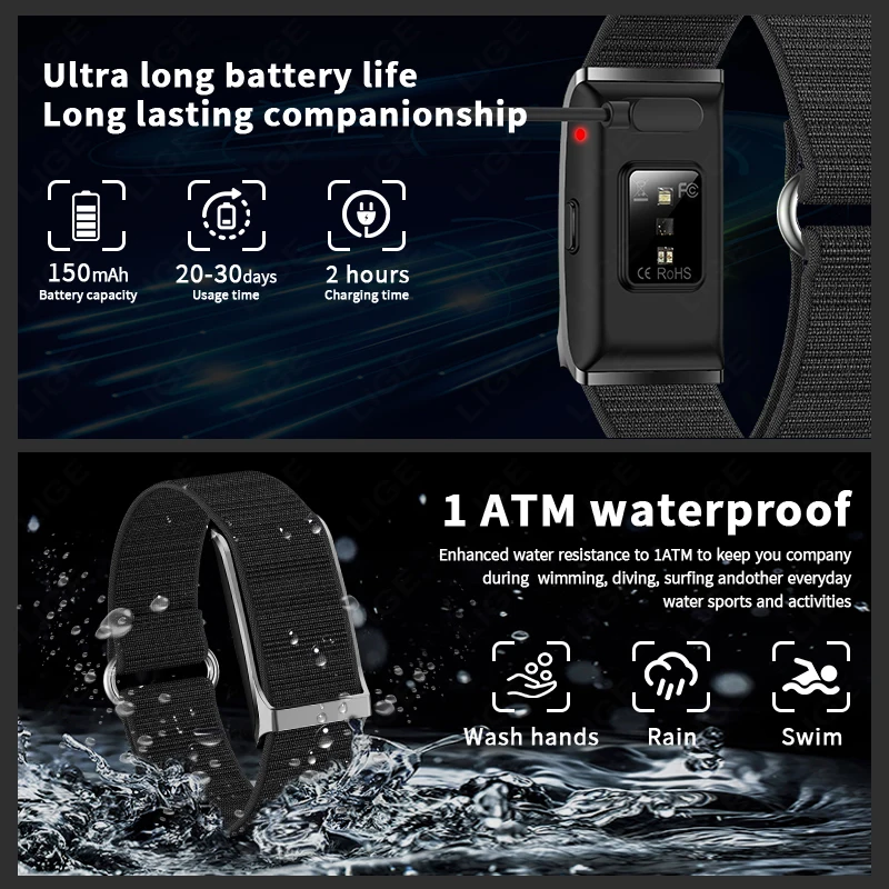 LIGE Smart Bracelet Fitness Tr - Couple Watches Smartwatch recensie en prijs